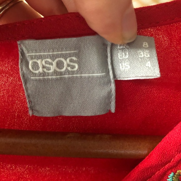 ASOS Maternity Embroidered Red Floral Dress✨ - Picture 4 of 8